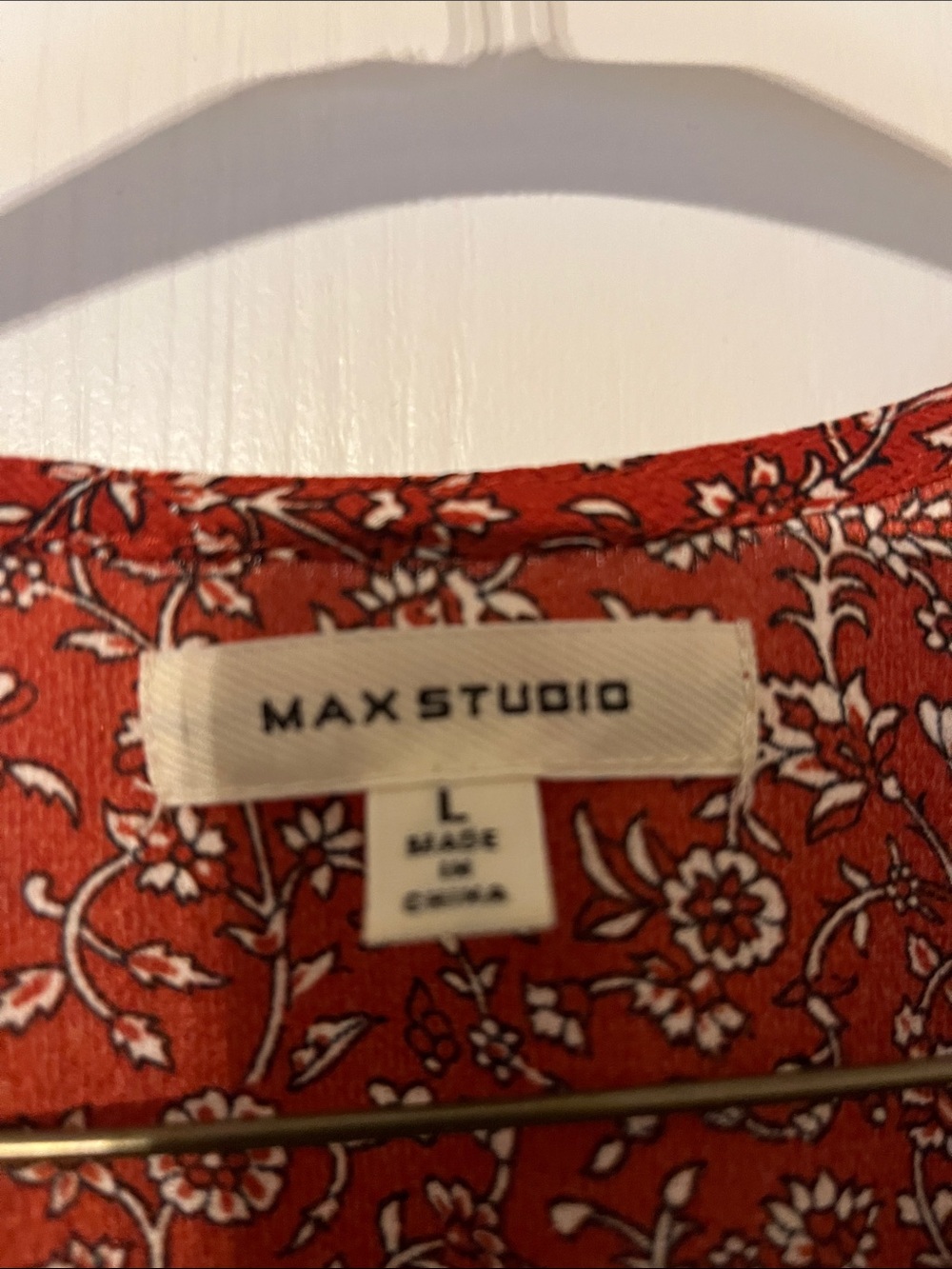 Max Studio Rust Red Floral Midi Dress - Picture 5 of 5